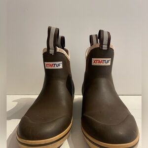 Xtratuf deck boots women’s 7 brown rain boots muck neoprene waterproof antislip